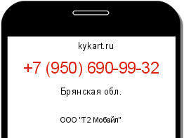 Информация о номере телефона +7 (950) 690-99-32: регион, оператор