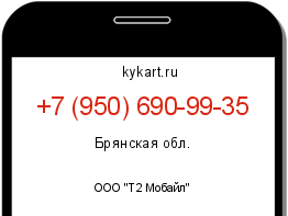 Информация о номере телефона +7 (950) 690-99-35: регион, оператор