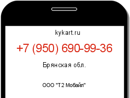 Информация о номере телефона +7 (950) 690-99-36: регион, оператор