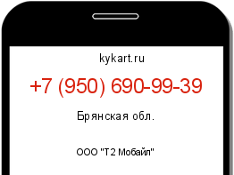 Информация о номере телефона +7 (950) 690-99-39: регион, оператор