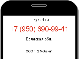 Информация о номере телефона +7 (950) 690-99-41: регион, оператор