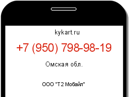 Информация о номере телефона +7 (950) 798-98-19: регион, оператор