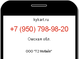 Информация о номере телефона +7 (950) 798-98-20: регион, оператор