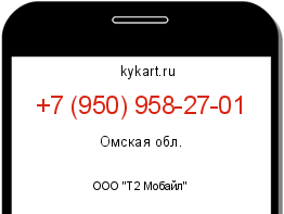 Информация о номере телефона +7 (950) 958-27-01: регион, оператор