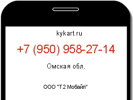Информация о номере телефона +7 (950) 958-27-14: регион, оператор
