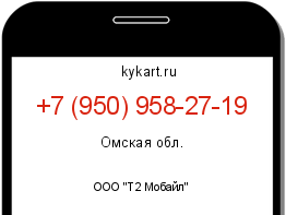 Информация о номере телефона +7 (950) 958-27-19: регион, оператор