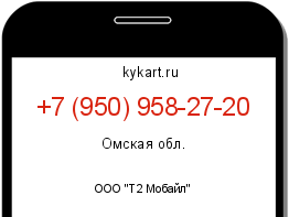 Информация о номере телефона +7 (950) 958-27-20: регион, оператор