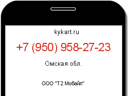 Информация о номере телефона +7 (950) 958-27-23: регион, оператор