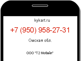 Информация о номере телефона +7 (950) 958-27-31: регион, оператор
