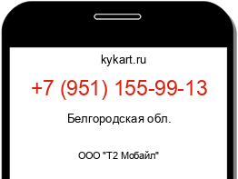 Информация о номере телефона +7 (951) 155-99-13: регион, оператор