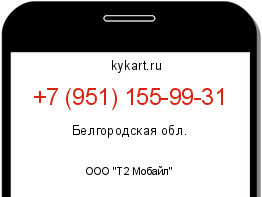 Информация о номере телефона +7 (951) 155-99-31: регион, оператор