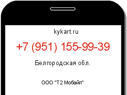 Информация о номере телефона +7 (951) 155-99-39: регион, оператор