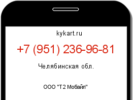 Информация о номере телефона +7 (951) 236-96-81: регион, оператор