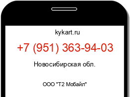 Информация о номере телефона +7 (951) 363-94-03: регион, оператор