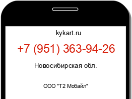 Информация о номере телефона +7 (951) 363-94-26: регион, оператор