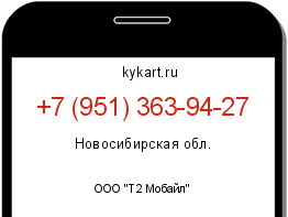 Информация о номере телефона +7 (951) 363-94-27: регион, оператор