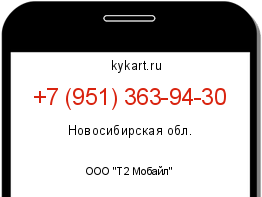 Информация о номере телефона +7 (951) 363-94-30: регион, оператор