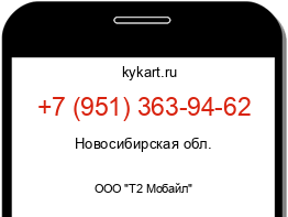 Информация о номере телефона +7 (951) 363-94-62: регион, оператор