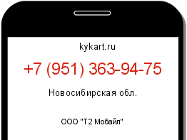 Информация о номере телефона +7 (951) 363-94-75: регион, оператор