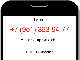 Информация о номере телефона +7 (951) 363-94-77: регион, оператор