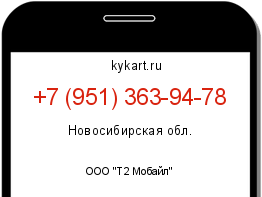 Информация о номере телефона +7 (951) 363-94-78: регион, оператор