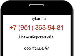 Информация о номере телефона +7 (951) 363-94-81: регион, оператор