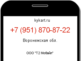Информация о номере телефона +7 (951) 870-87-22: регион, оператор