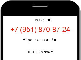 Информация о номере телефона +7 (951) 870-87-24: регион, оператор