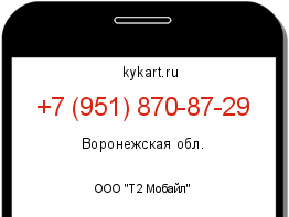Информация о номере телефона +7 (951) 870-87-29: регион, оператор