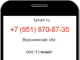 Информация о номере телефона +7 (951) 870-87-35: регион, оператор