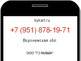Информация о номере телефона +7 (951) 878-19-71: регион, оператор
