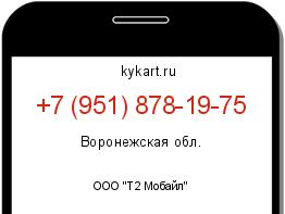 Информация о номере телефона +7 (951) 878-19-75: регион, оператор