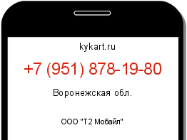 Информация о номере телефона +7 (951) 878-19-80: регион, оператор