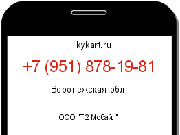 Информация о номере телефона +7 (951) 878-19-81: регион, оператор