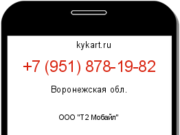 Информация о номере телефона +7 (951) 878-19-82: регион, оператор