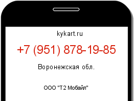 Информация о номере телефона +7 (951) 878-19-85: регион, оператор