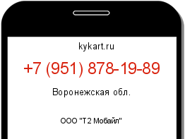 Информация о номере телефона +7 (951) 878-19-89: регион, оператор
