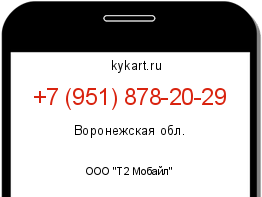 Информация о номере телефона +7 (951) 878-20-29: регион, оператор