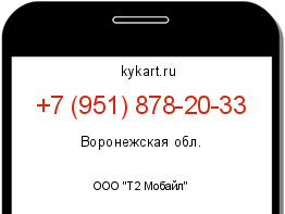 Информация о номере телефона +7 (951) 878-20-33: регион, оператор