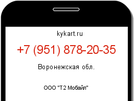 Информация о номере телефона +7 (951) 878-20-35: регион, оператор