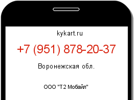 Информация о номере телефона +7 (951) 878-20-37: регион, оператор