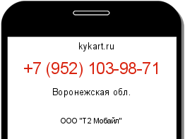 Информация о номере телефона +7 (952) 103-98-71: регион, оператор