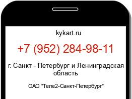 Информация о номере телефона +7 (952) 284-98-11: регион, оператор