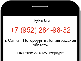 Информация о номере телефона +7 (952) 284-98-32: регион, оператор