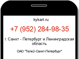 Информация о номере телефона +7 (952) 284-98-35: регион, оператор