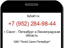 Информация о номере телефона +7 (952) 284-98-44: регион, оператор