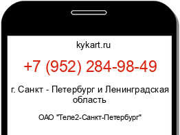 Информация о номере телефона +7 (952) 284-98-49: регион, оператор