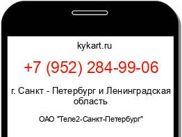 Информация о номере телефона +7 (952) 284-99-06: регион, оператор