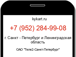 Информация о номере телефона +7 (952) 284-99-08: регион, оператор