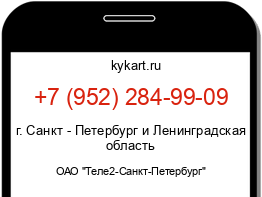 Информация о номере телефона +7 (952) 284-99-09: регион, оператор